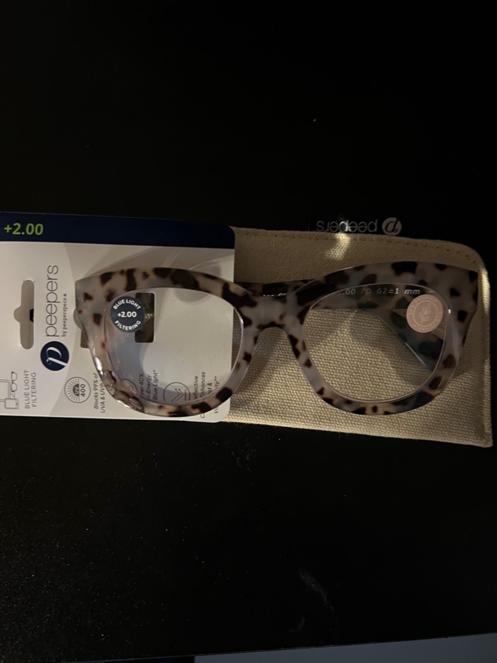 Peepers Women’s Tortoise Cat-Eye Reading Glasses +2.00